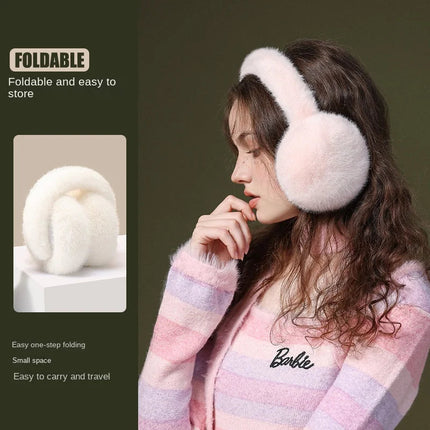 Winter Earmuffs for Women, Faux Fur Earmuffs Foldable and Detachable