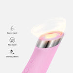 TUZWA Facial Cleansing Brush with Heat, 5 Vibration Modes, Silicone Face Scrubber, 104°F Warming Tip & Charging Stand