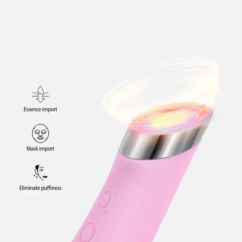 TUZWA Facial Cleansing Brush with Heat, 5 Vibration Modes, Silicone Face Scrubber, 104°F Warming Tip & Charging Stand