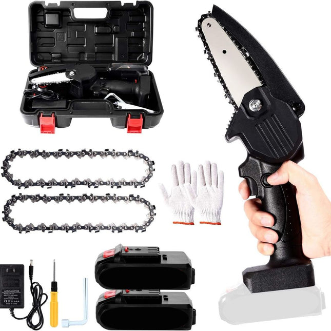 Electric Chainsaw for Branches, Cordless Mini Chainsaws, Battery Powered Chainsaw, Handheld Chain Saw, Pruning Saw