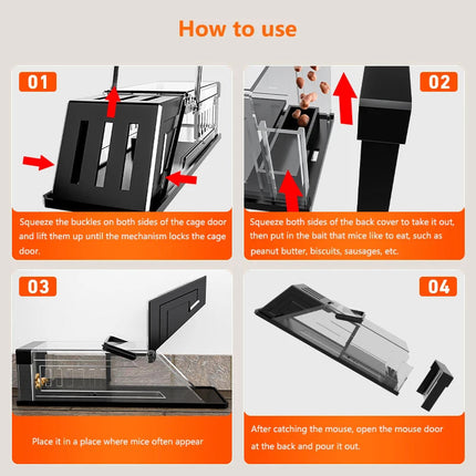 Mouse Trap Cage Reusable, Anti Escape Design