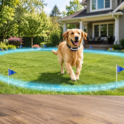 Wireless Dog Fence with Collar, Invisible Dog Fence for Small and Large Dogs, Outdoor Dog Fence for Yard up to 1640 ft