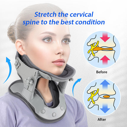 Neck Stretcher Traction Device with Heat, USB Powered Neck Decompression Device