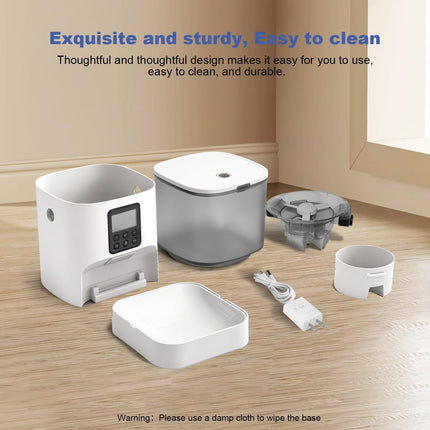 Microchip Pet Feeder for Cats and Dogs | RFID Automatic Cat Feeder with Timed Feeding | 4L Anti-Theft Design