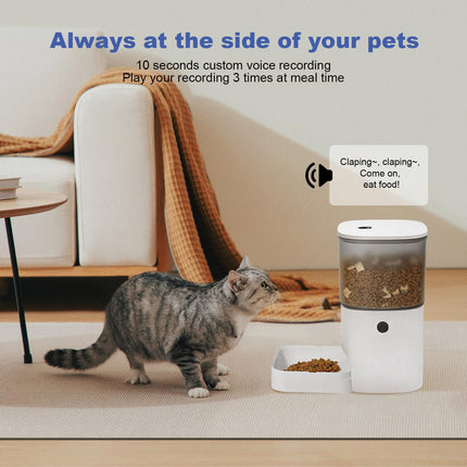Microchip Pet Feeder for Cats and Dogs | RFID Automatic Cat Feeder with Timed Feeding | 4L Anti-Theft Design