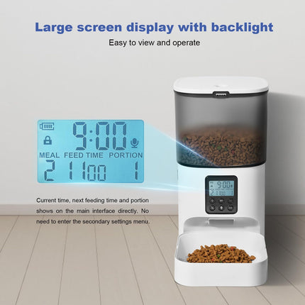 Microchip Pet Feeder for Cats and Dogs | RFID Automatic Cat Feeder with Timed Feeding | 4L Anti-Theft Design