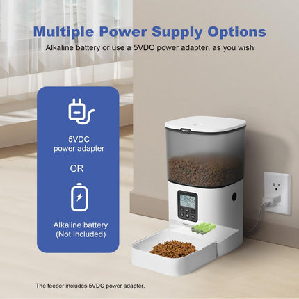 Microchip Pet Feeder for Cats and Dogs | RFID Automatic Cat Feeder with Timed Feeding | 4L Anti-Theft Design