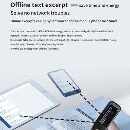Translator Pen Scanner, 116 Language Translator Device with Offline Voice Translator and Touchscreen, Scanning and Recording Pen