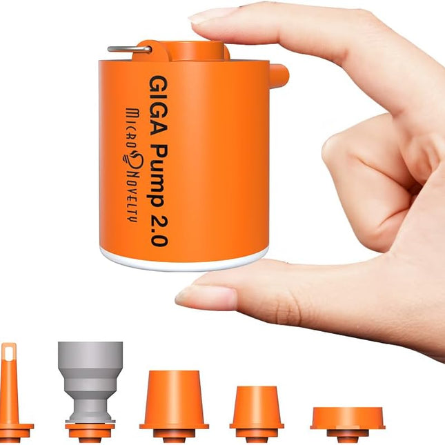 Portable Air Pump, Mini Electric Air Pump with LED Light, Rechargeable Air Mattress Pump for Pool Toys and Vacuum Bags