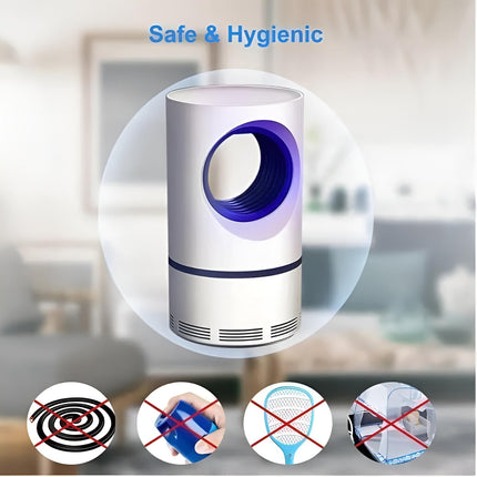 UV Light Insect Trap for Indoor and Outdoor Use, USB Mosquito Killer with Vortex Fan, Quiet Chemical Free Fly Catcher for Bedroom and Patio