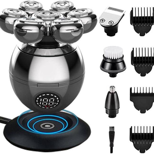 Electric Shavers for Men, Rotary Bald Head Shaver with 7D Floating Blade