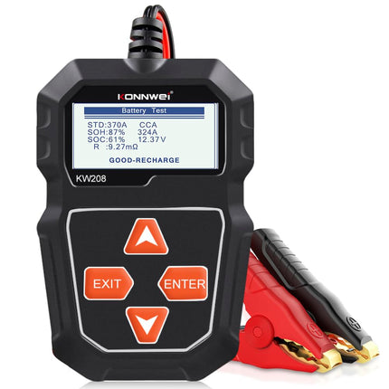 Car Battery Tester, Alternator Tester for 12V Batteries with Cranking and Charging Tests, Battery Health Tester