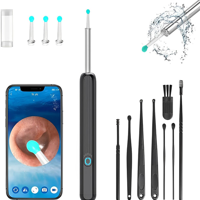 Ear Cleaner with Camera, Ear Wax Removal Kit with 1296P HD WiFi Camera and LED Lights, Ear Cleaning Tool for Earwax