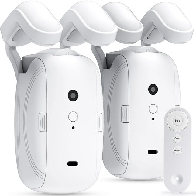 Automatic Curtain Opener and Closer, Bluetooth Curtain Motor with Remote for T and U Tracks, Smart Curtain Opener