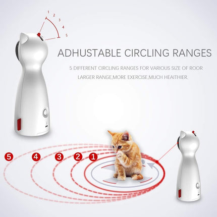 Automatic Cat Toy, Cat Laser Pointer with USB or Battery Power