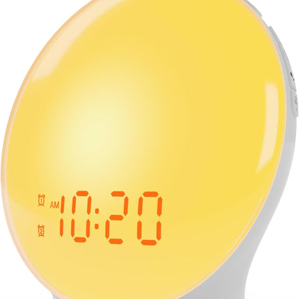 Sunrise Alarm Clock with Wake Up Light, Digital Alarm Clock with FM Radio