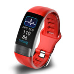 Tuzwa Smart Fitness Bracelet with ECG, Heart Rate & Blood Pressure Tracking – IP67 Activity Tracker, USB Charging, iOS & Android
