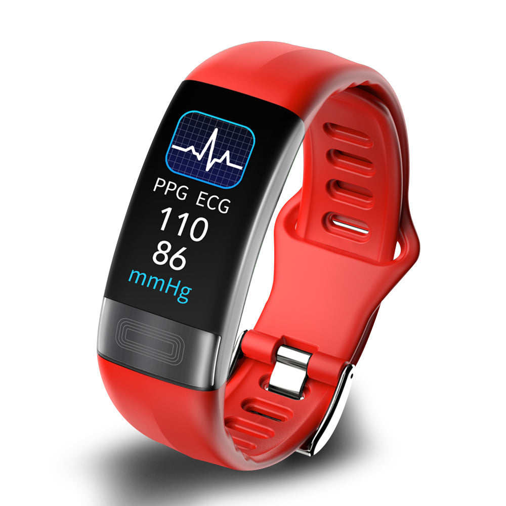 Tuzwa Smart Fitness Bracelet with ECG, Heart Rate & Blood Pressure Tracking – IP67 Activity Tracker, USB Charging, iOS & Android