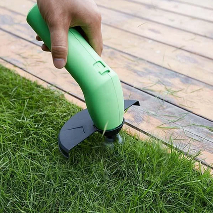 Weed Wacker Cordless Mini Weed Trimmer, Battery Powered Handheld Grass Edger with Extension Pole, Debris Shield and Zip Ties