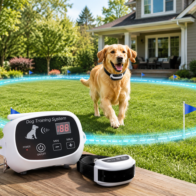 Wireless Dog Fence with Collar, Invisible Dog Fence for Small and Large Dogs, Pet Containment System for Yard, 1640 ft