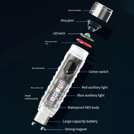 Compact Flashlight with 6 Modes and Magnetic Tail – image 4