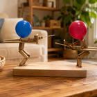 2 Player Games, Party Games, Handmade Wooden Fencing Puppets Tabletop Game with Swords for Family Nights