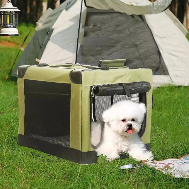 Dog Crate for Small Dogs, Collapsible Travel Dog Crate for Car