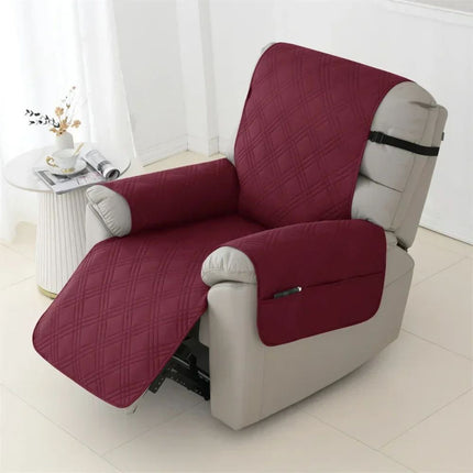 Waterproof Quilted Recliner Slipcover for Armchairs, Machine Washable Pet and Kid Friendly Chair Cover