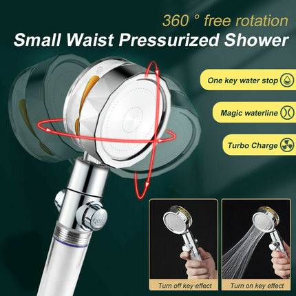 Shower Head with Turbo Propeller, Water Saving Rain Shower Head – image 5