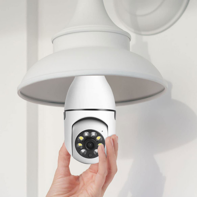 Home Security Camera, Light Bulb Camera with 1080P Night Vision