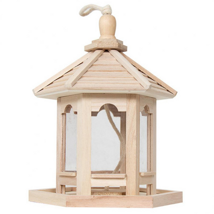 Bird Feeders for Outside, Wooden Hanging Bird Feeder for Large Birds – image 4
