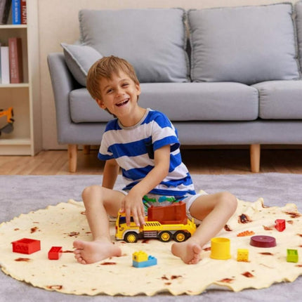 Fleece Throw Blanket, Burrito Blanket with Tortilla Wrap Design – image 6