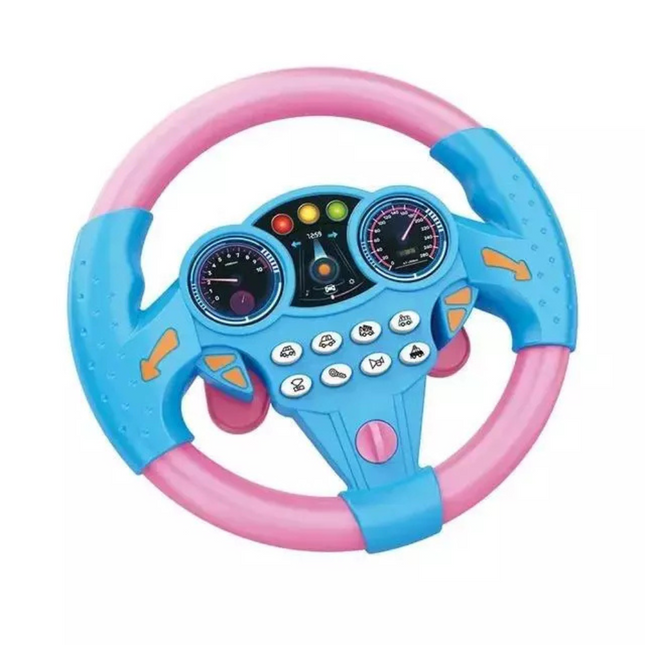 Toy Steering Wheel for Stroller, Car Seat Toy with Lights and Sounds