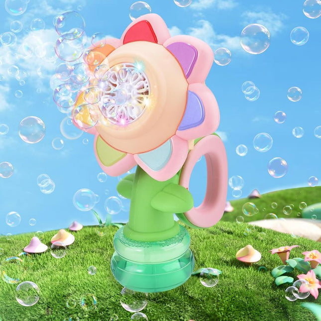 Bubble Machine for Kids, Portable Bubble Machine with LED Lights