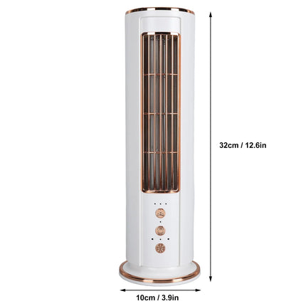 Portable Fan Bladeless Desktop with Remote Control, Rechargeable Tower Fan 3 Speeds Wide Oscillation – media 4