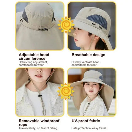 Kids Cooling Hat, Solar Fan Hat with USB Rechargeable Fan – image 4