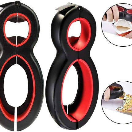Bottle Opener 6 in 1, Bottle Cap Opener for Pull Tabs and Safety Seals – image 5