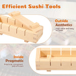 Tuzwa Wooden Sushi Maker Press – Traditional Sushi Mold for Homemade Rolls & Pressed Sushi, 21cm Kitchen Tool