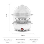 Tuzwa Electric Egg Cooker – Double Layer 350W Egg Steamer with 2-Tier Design for Eggs & Vegetables, 220V