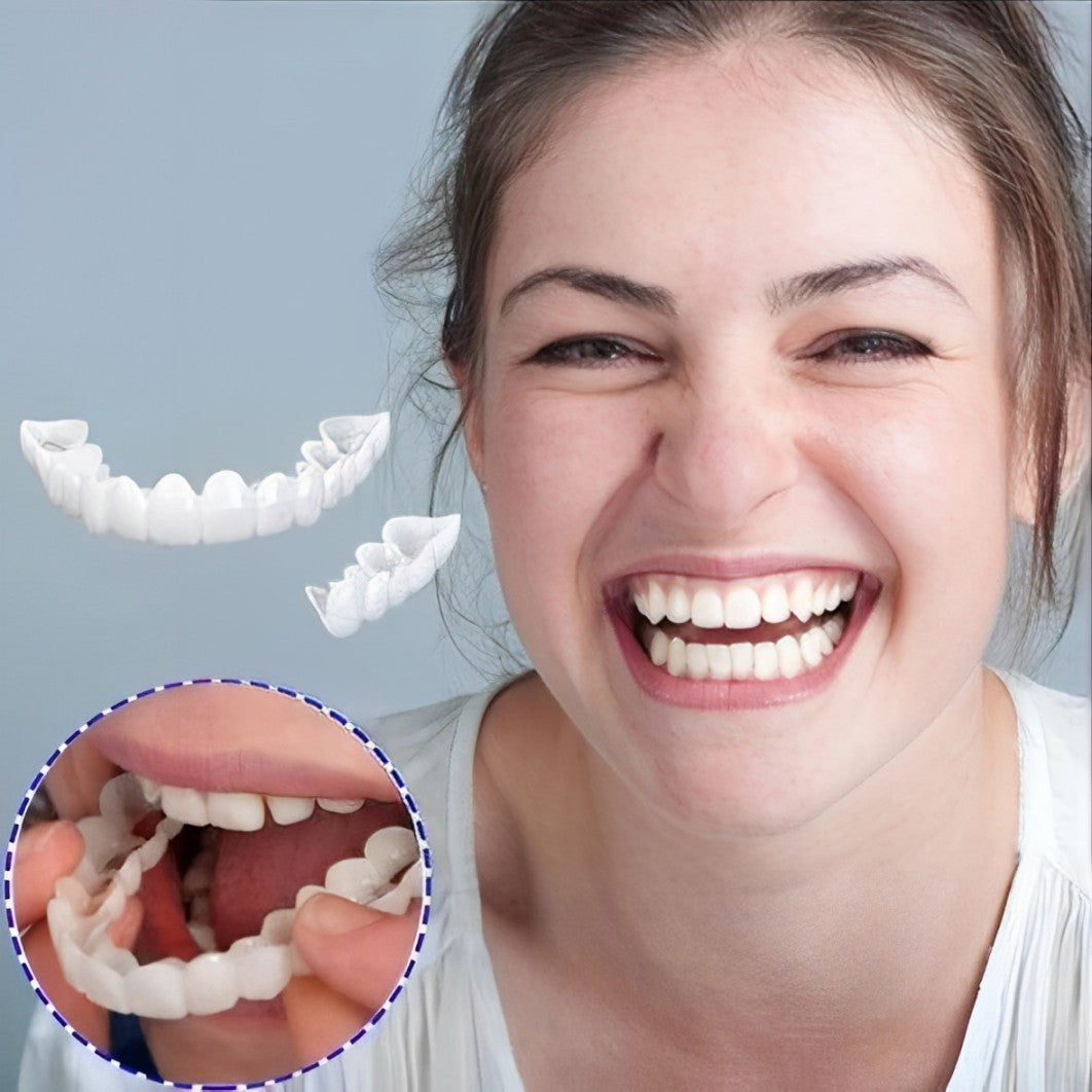 Tuzwa Clip-On Veneers – Natural-Looking Removable Cosmetic Teeth Cover for Temporary Smile Enhancement