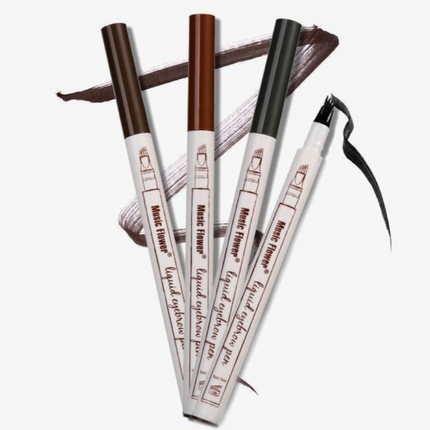 Waterproof Brow Pen with 4 Fine Tips, Waterproof Eyebrow Pencil for Sparse Brows – image 5