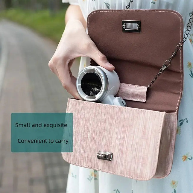 Portable Neck Fan, Foldable Handheld Fan with LCD Digital Display