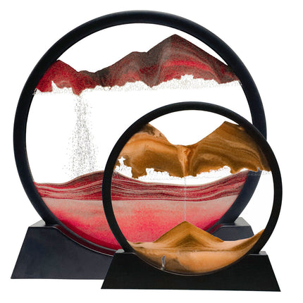 Moving Sand Art Pictures Set of 2, Liquid Sand Art for Desk Decor – image 5