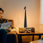 Table Lamp Cordless Rechargeable, LED Desk Lamp with Touch Control and Tri Color Dimming, Battery Powered Lamp and Reading