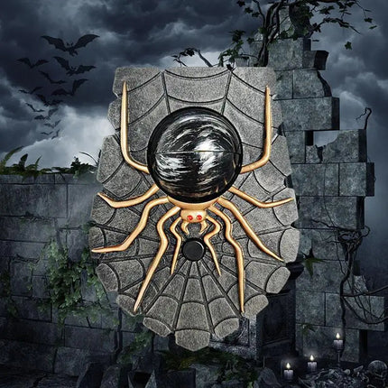 Halloween Doorbell, Creepy Spider Eyeball Doorbell Halloween Prop with Lights and Sound, Outdoor Halloween Decor