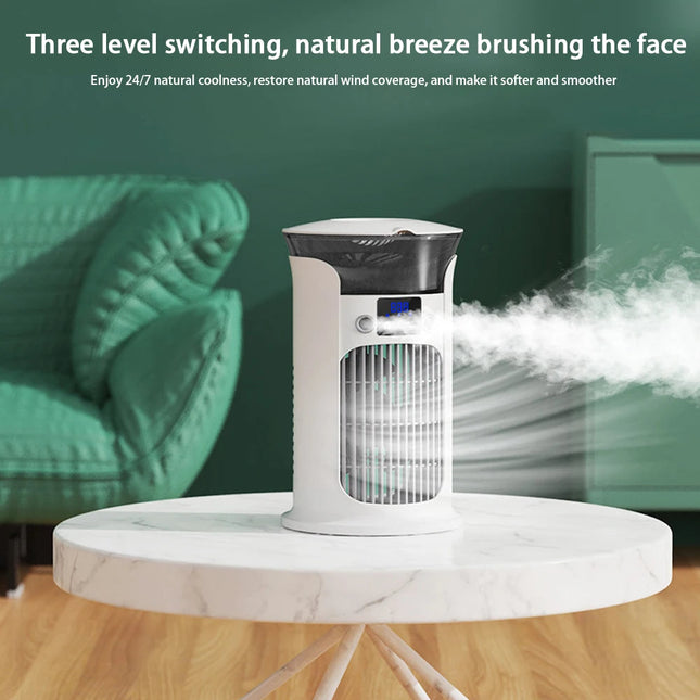 Portable Air Conditioner for Room, Misting Fan with Humidifier and 7 Color LED