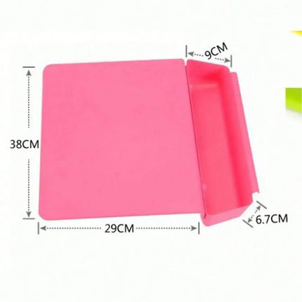 Cutting Board with Tray, 2 in 1 Plastic Cutting Board with Bag Holder