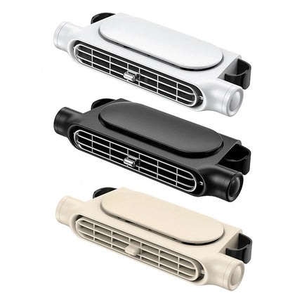 Car Seat Cooling Fan for Headrest with 3 Speeds, USB Car Fan with Dual Turbine and Movable Outlets – image 4