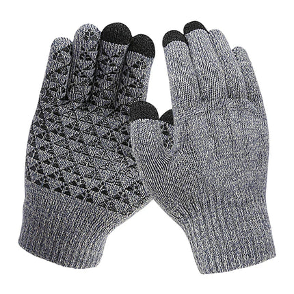 USB Heated Gloves for Winter, Touchscreen Three Finger Warming Gloves with Anti Slip Silicone Palm for Skiing, Cycling and Motorcycle Riding