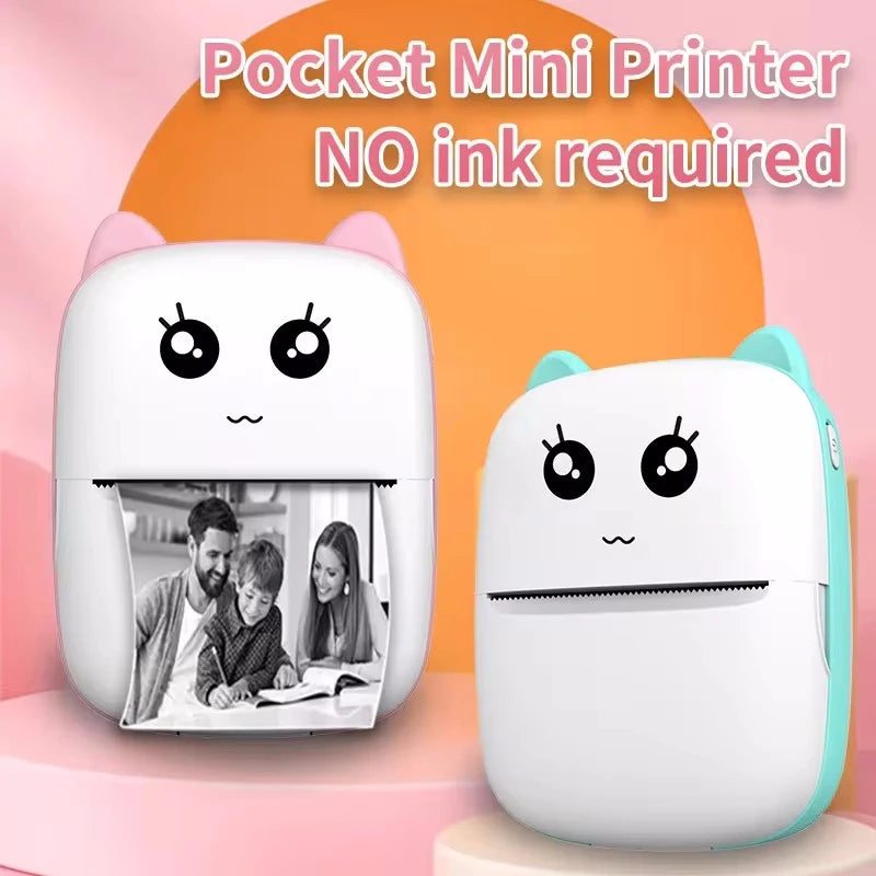Tuzwa Mini Thermal Label Printer – Bluetooth Inkless Portable Label Maker, 200DPI, Auto-Cutter, iOS & Android